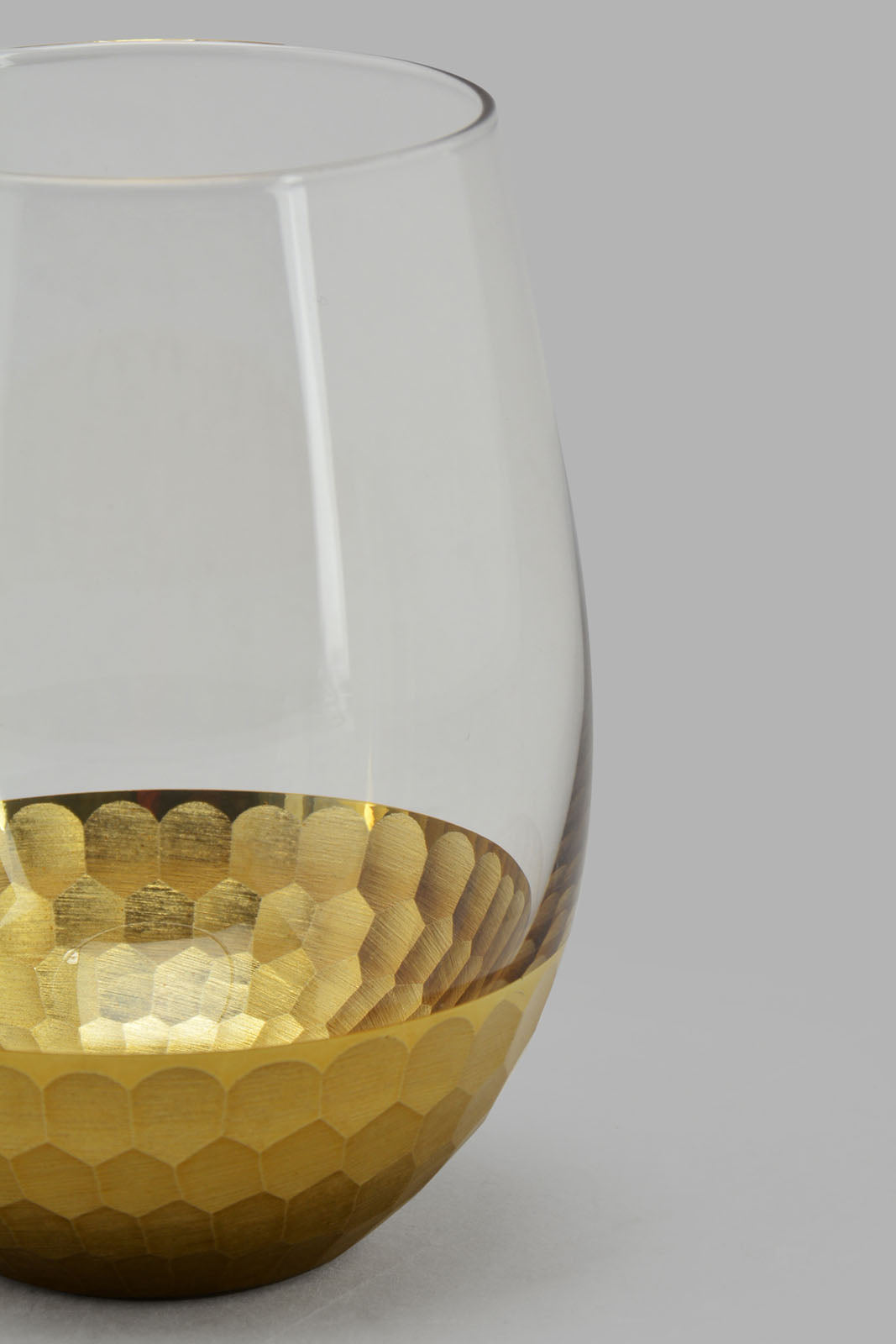 Redtag-Clear/Gold-Hammered-Glass-Tumbler-Category:Glasses,-Colour:Gold,-Filter:Home-Dining,-HMW-DIN-Drw-Drinkware,-New-In,-New-In-HMW-DIN,-Non-Sale,-PERIGOLD,-S22B,-Section:Homewares-Home-Dining-