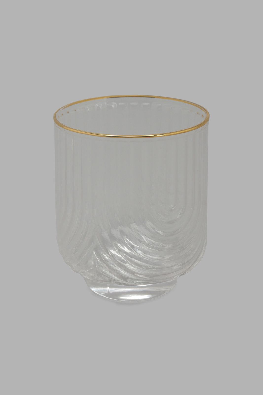Clear And Gold Plated Glass Tumbler (10Oz)