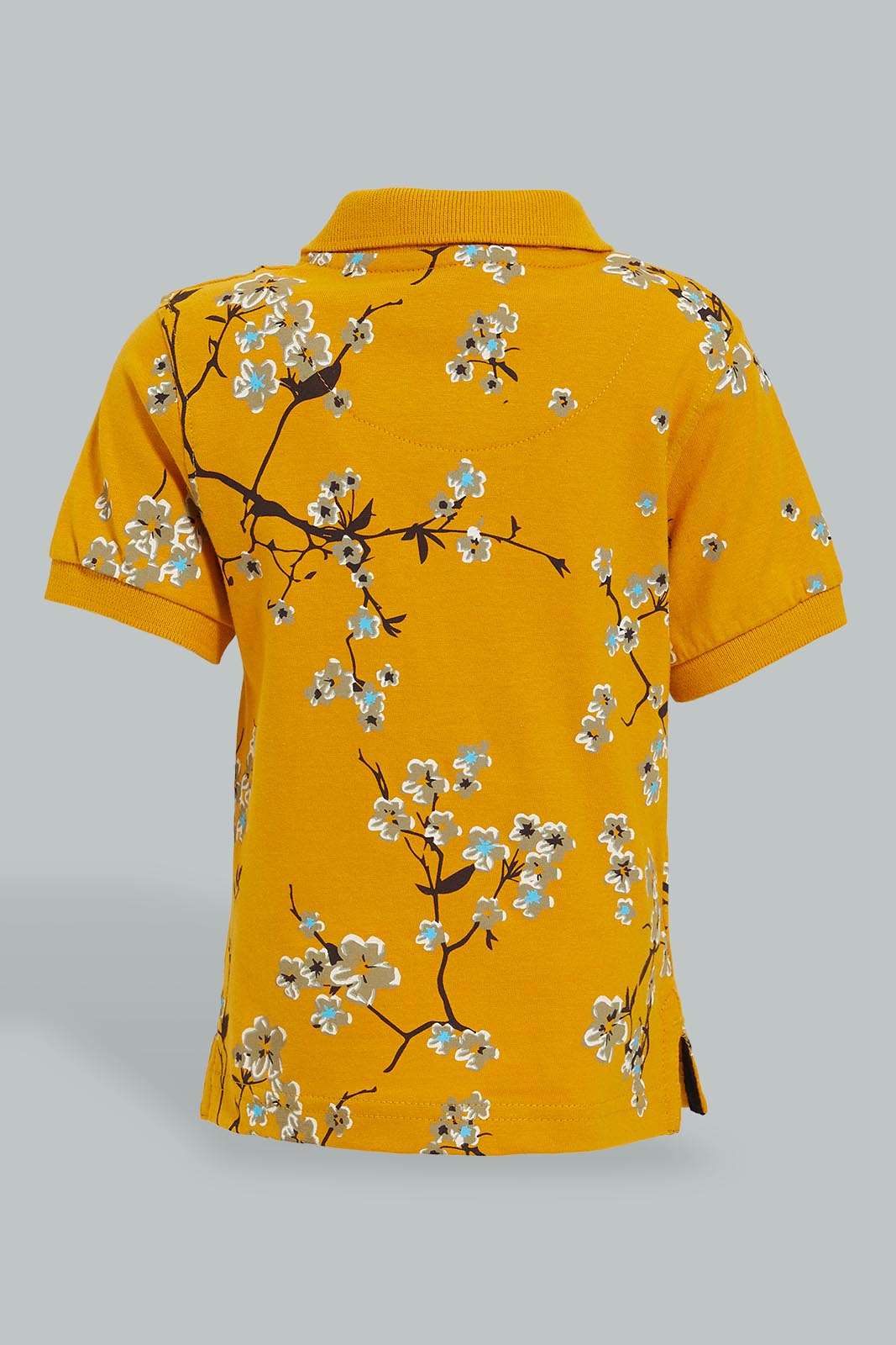 Redtag-Mustard-Safari-Animal-Print-Short-Sleeve-Polo-Colour:Mustard,-Filter:Infant-Boys-(3-to-24-Mths),-Infant-Boys-T-Shirts,-New-In,-New-In-INB,-Non-Sale,-S22B,-Section:Kidswear-Infant-Boys-3 to 24 Months