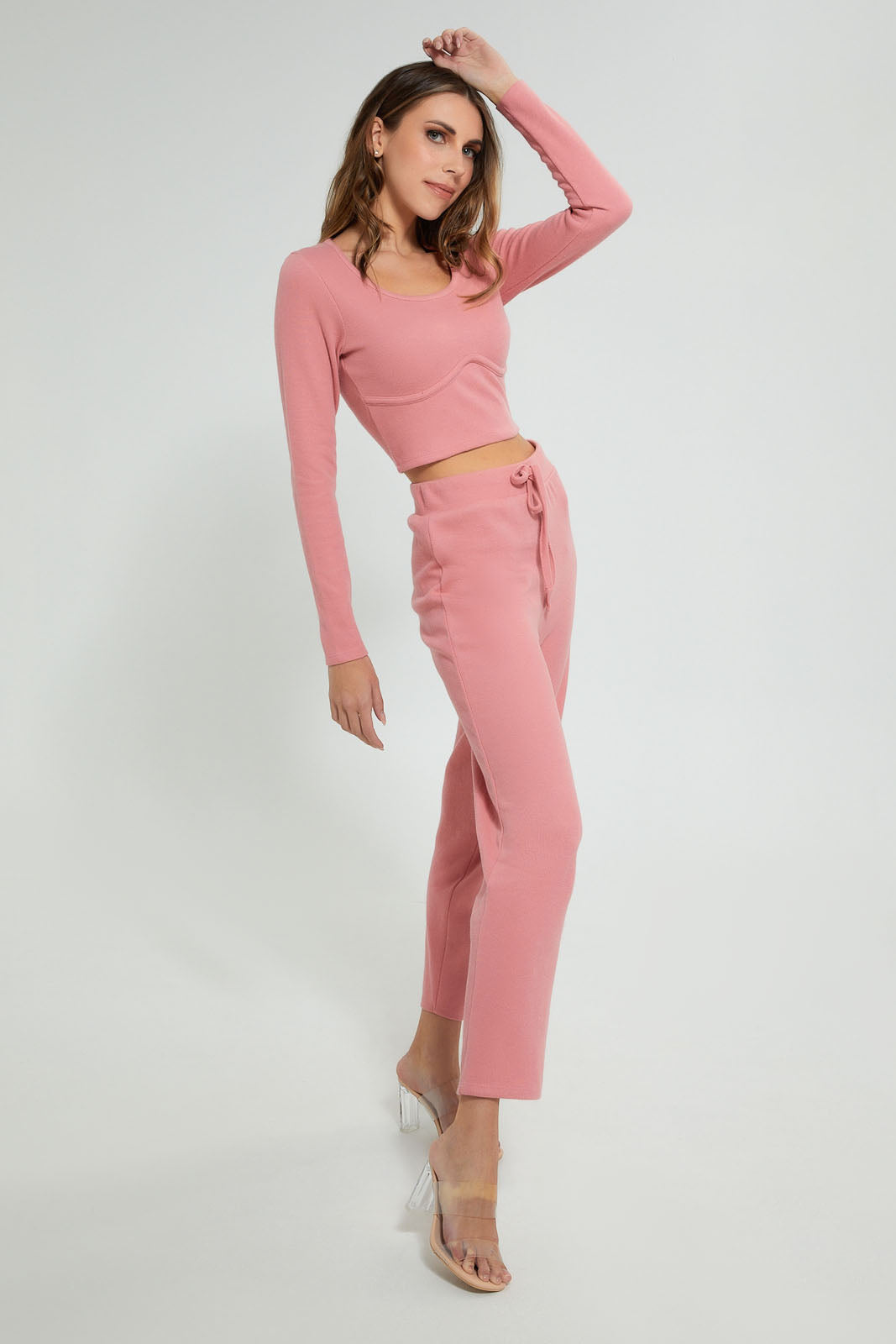 Redtag-Pink-Knitted-Trouser-Trousers-Women's-