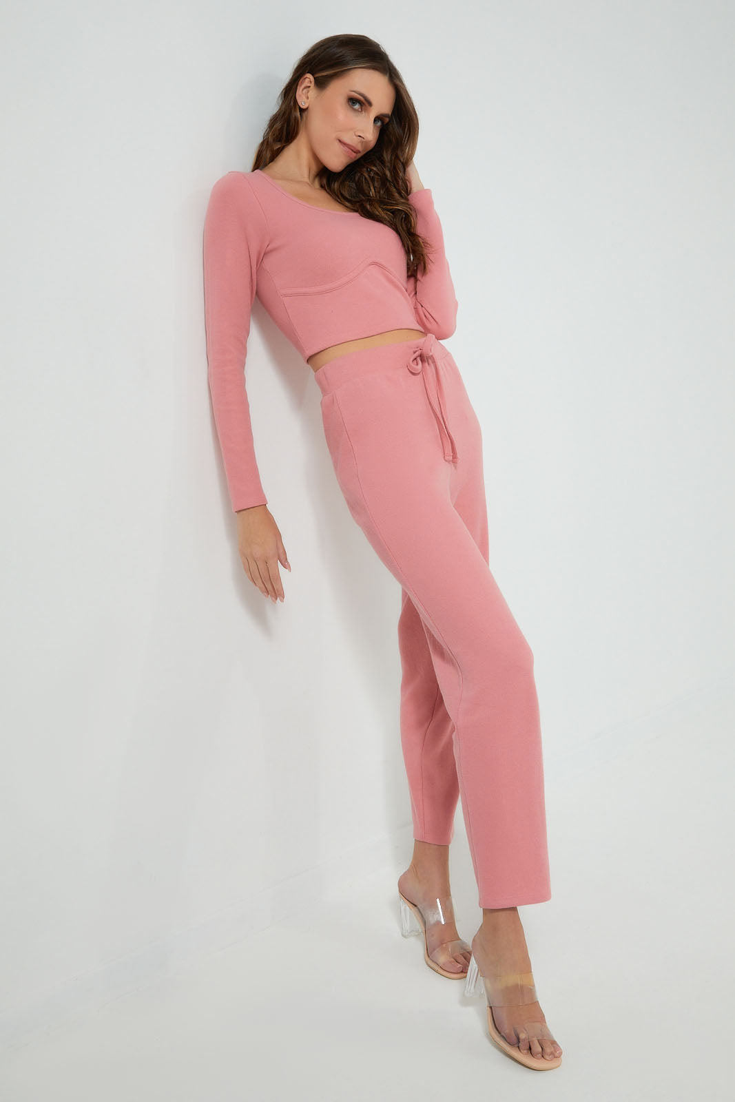 Redtag-Pink-Knitted-Trouser-Trousers-Women's-