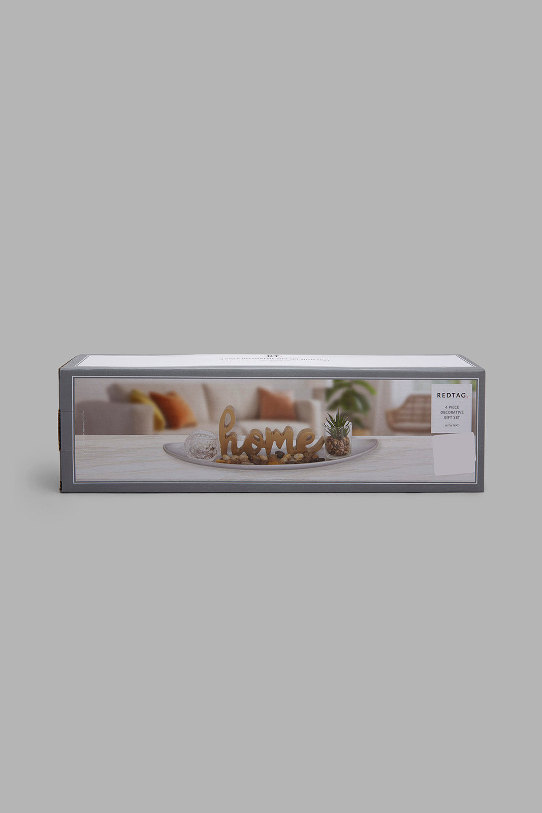 Redtag-Gold-Decorative-Tray-and-Candle-Holder-(Gift-Set)-Gift-Sets-Home-Decor-