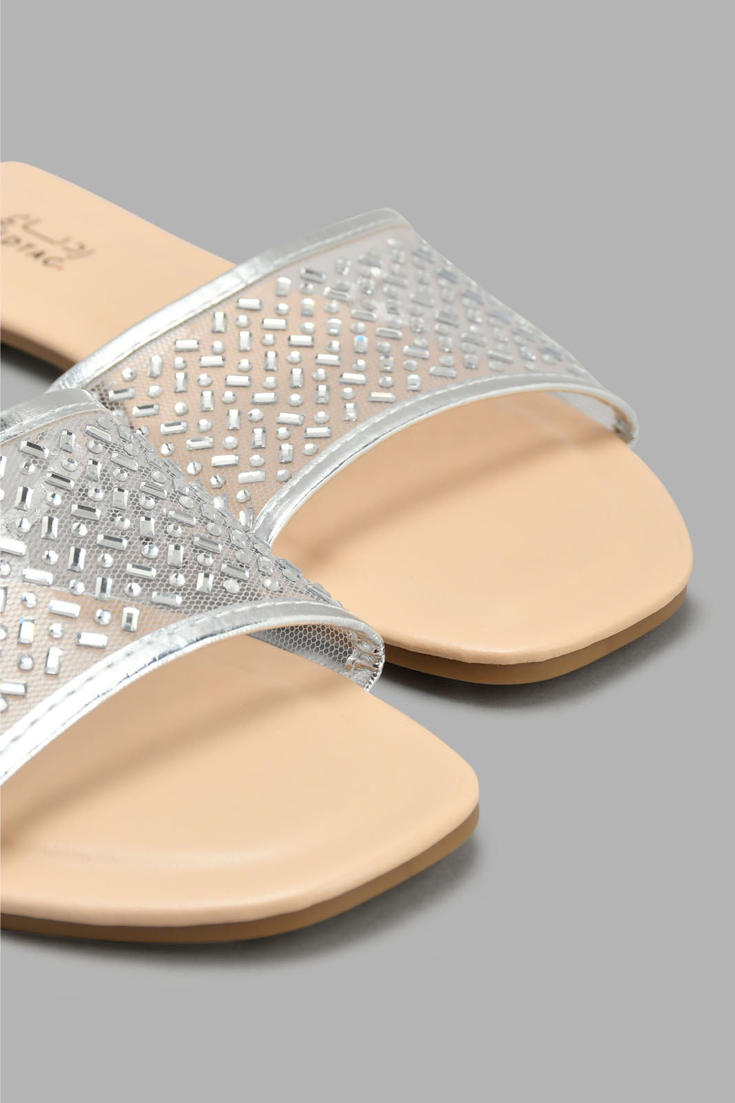 Redtag-Silver-Embellished-Mule-Mules-Women's-