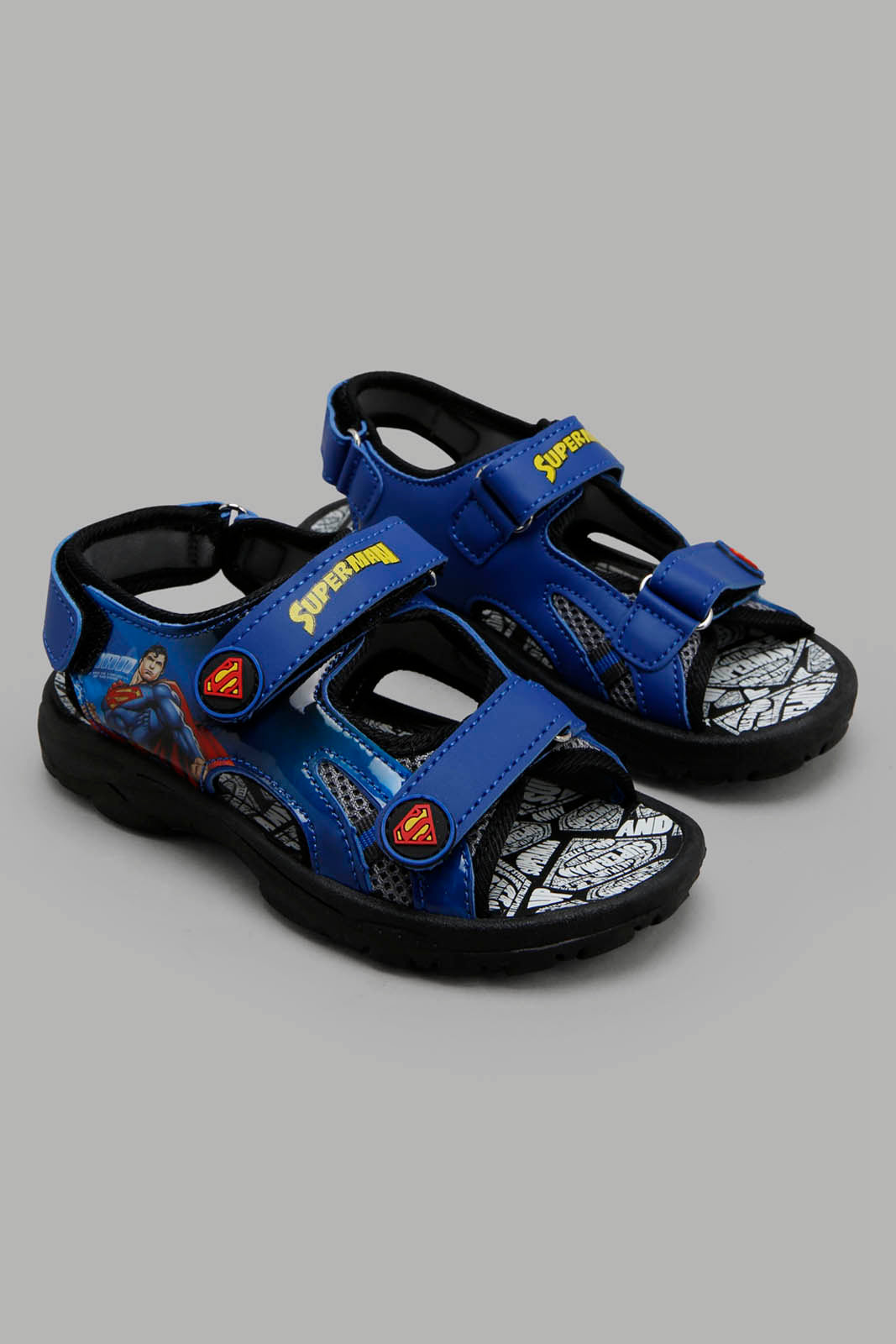 Redtag-Blue-Superman-Character-Sandal-BOY-Sandals,-Bundle,-Category:Sandals,-CHR,-Colour:Blue,-Deals:2-For-90,-Deals:New-In,-Filter:Boys-Footwear-(3-to-5-Yrs),-New-In-BOY-FOO,-S22C,-Section:Boys-(0-to-14Yrs)-Boys-3 to 5 Years
