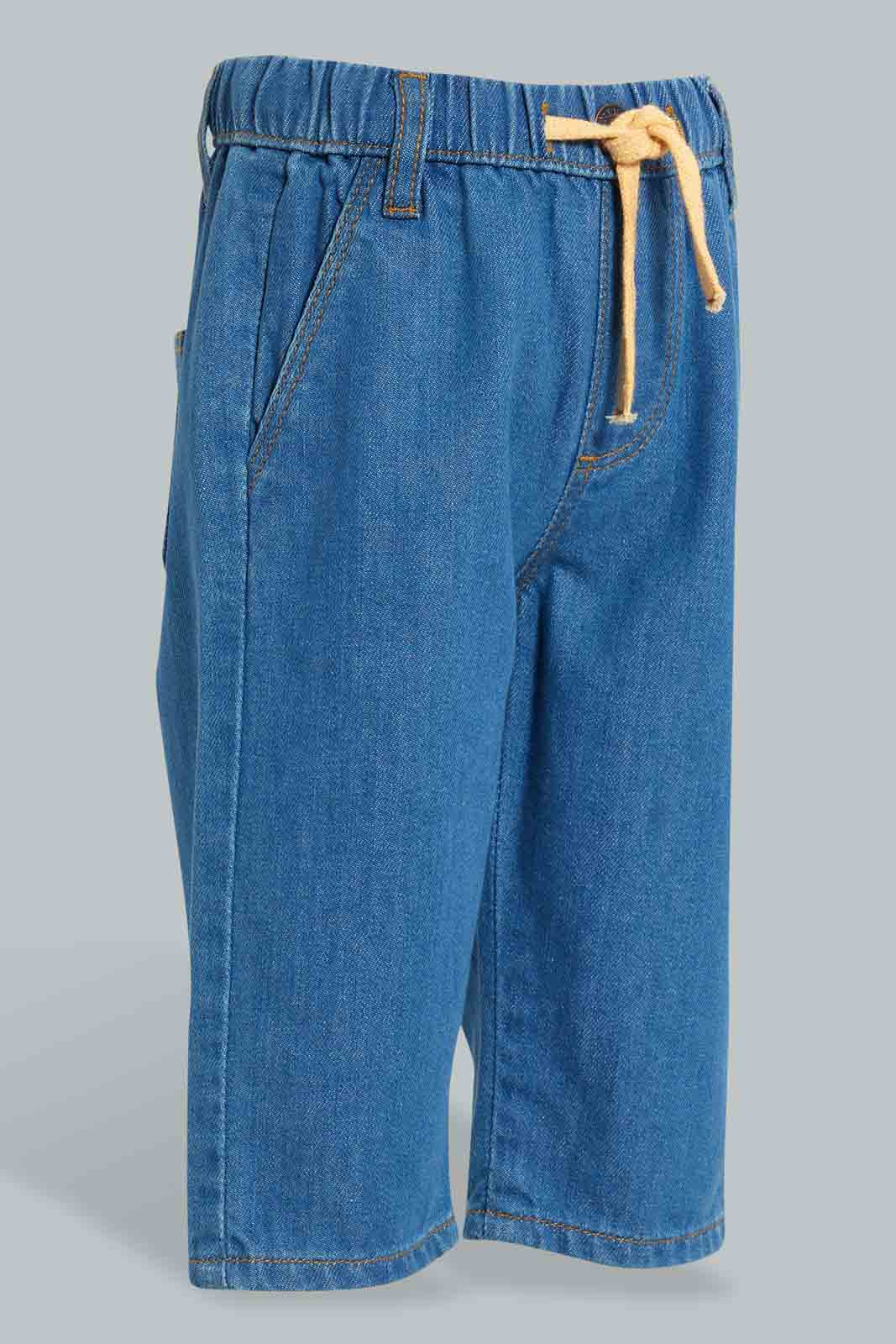 Redtag-Dark-Wash-Anti-Fit-Denim-Pant-Jeans-Slim-Fit-Infant-Boys-3 to 24 Months
