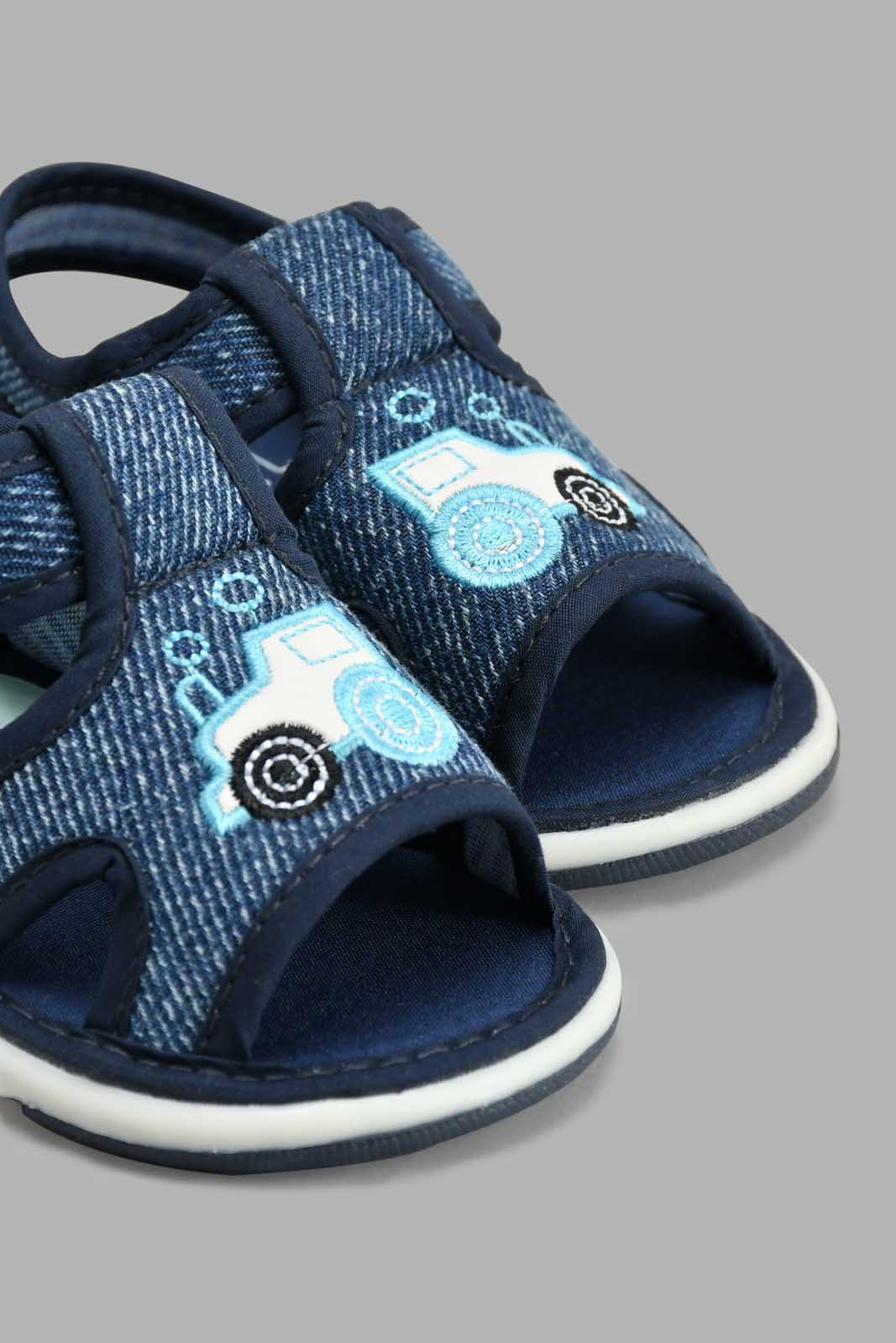 Redtag-Denim-Car-Trim-Pump-Pumps-Infant-Boys-1 to 3 Years