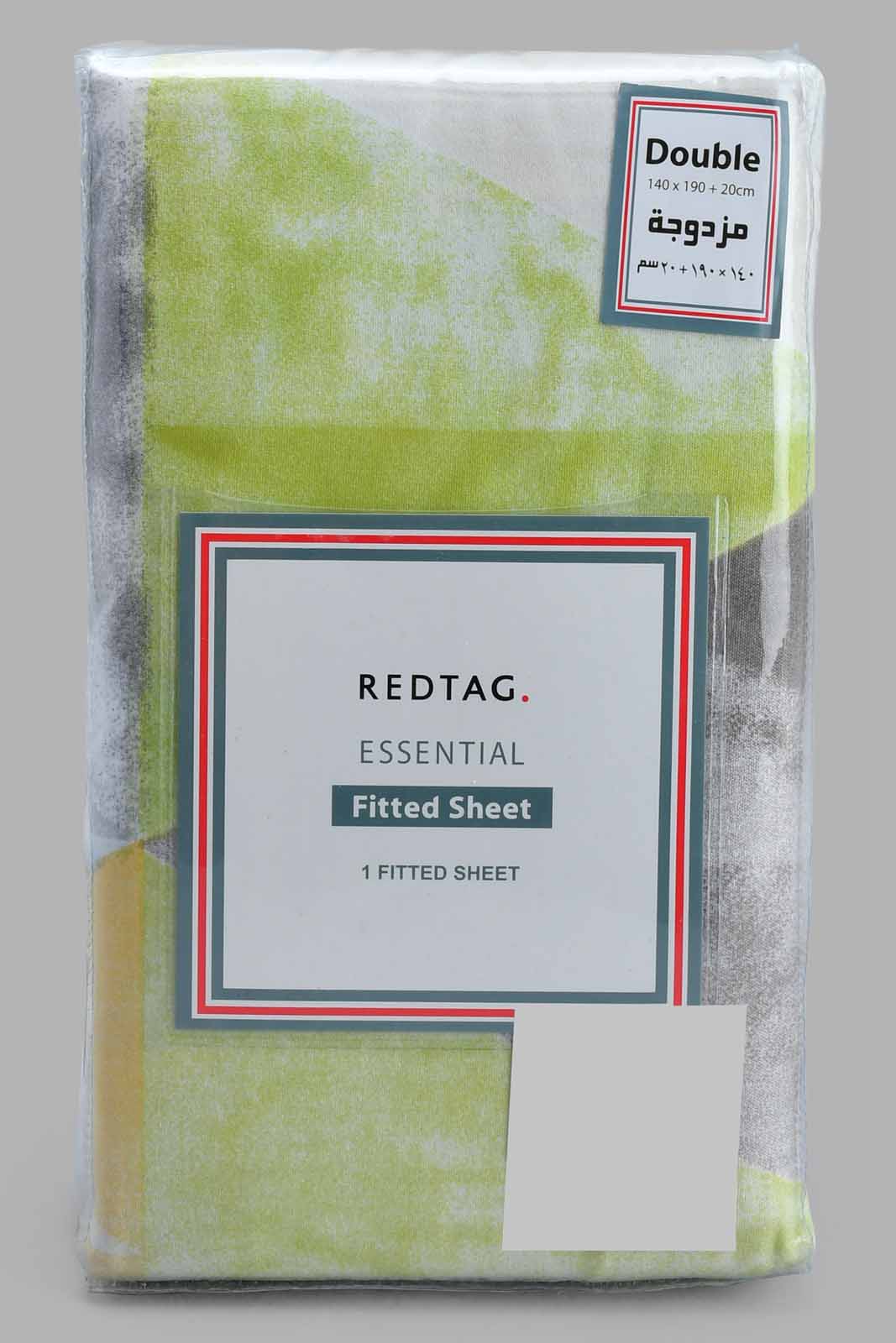 Redtag-Multicolour-Printed-Fitted-Sheet-(Double-Size)-365,-Category:Fitted-Sheets,-Colour:Multicolour,-Dept:Home,-Filter:Home-Bedroom,-HMW-BED-Fitted-Sheets,-Non-Sale,-Section:Homewares-Home-Bedroom-