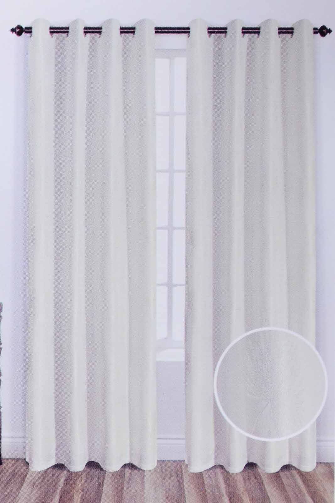 Redtag-Ivory-2-Piece-Leaf-Jacquard-Curtain-Pair-With-Lining-Curtains-Pack-of-2-Home-Bedroom-