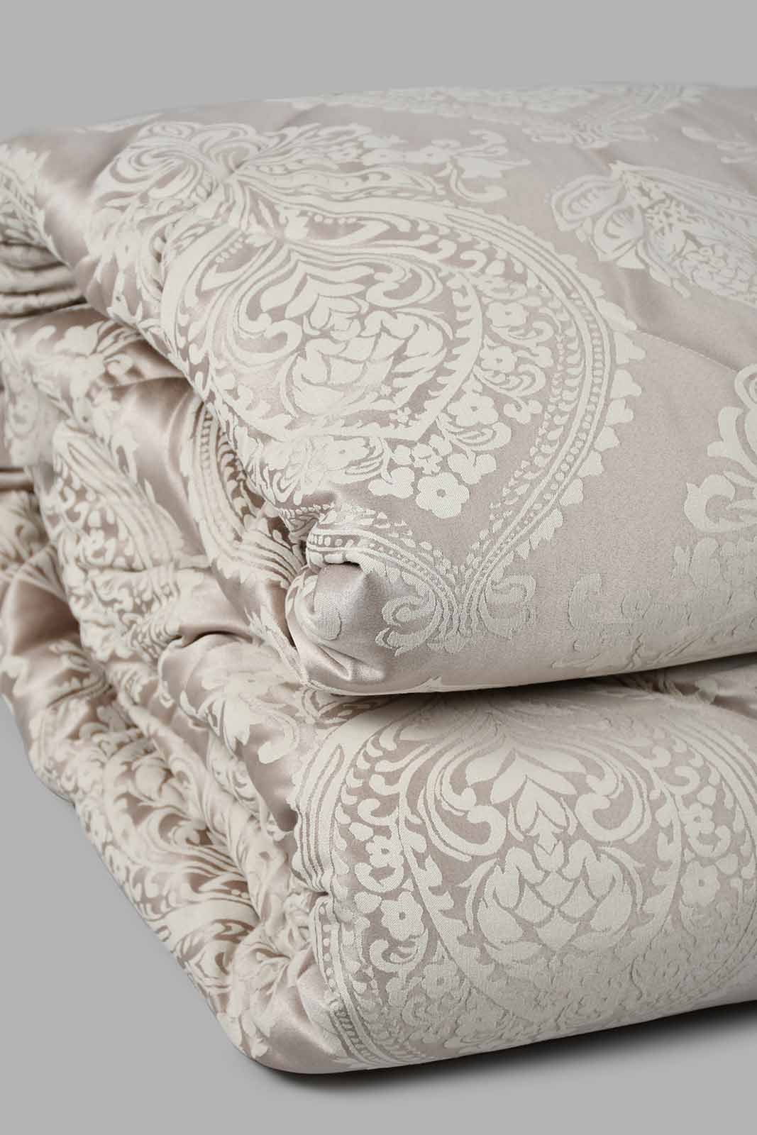 Redtag-Beige-Jacquard-7-Piece-Comforter-Set-
(King-Size)-Comforters-Home-Bedroom-