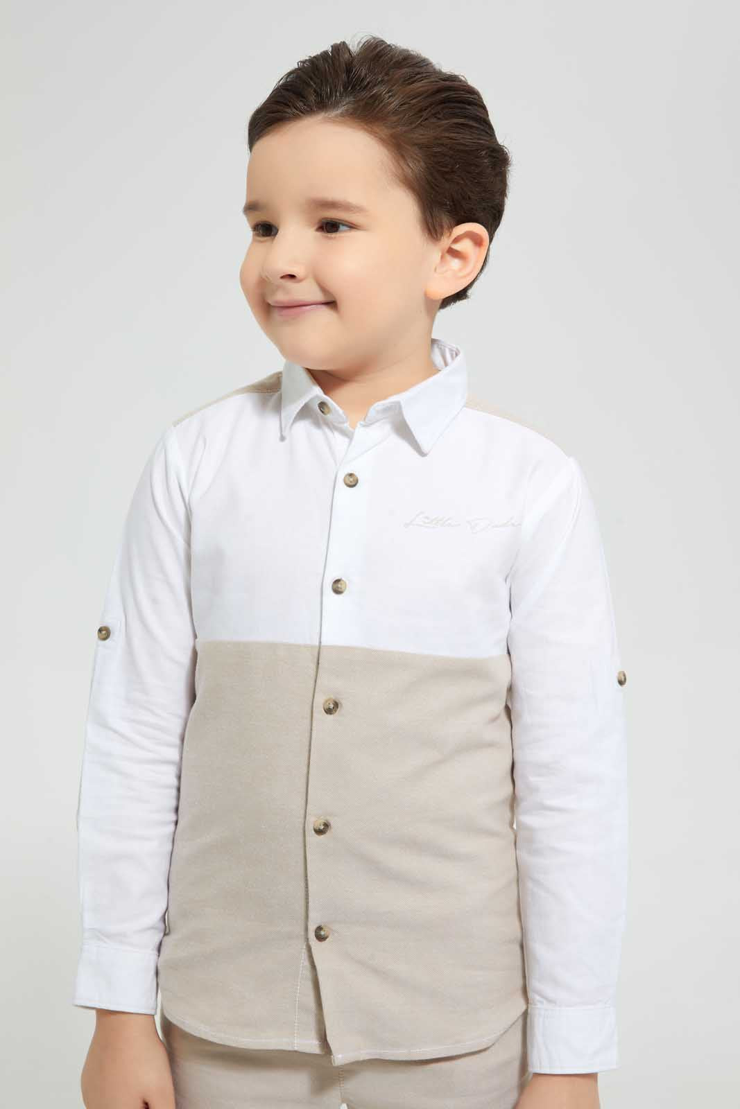Redtag-Stone-Cut-And-Sew-Shirt-And-Short-Set-Sets-Boys-2 to 8 Years