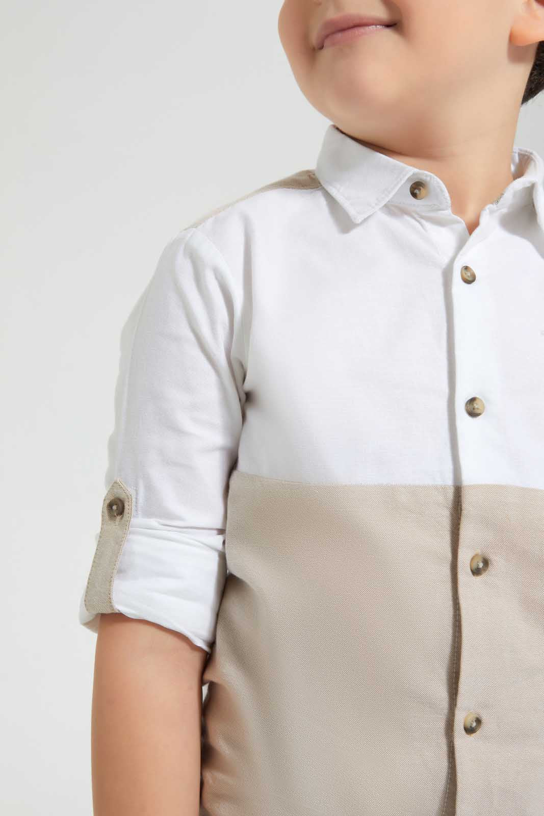 Redtag-Stone-Cut-And-Sew-Shirt-And-Short-Set-Sets-Boys-2 to 8 Years