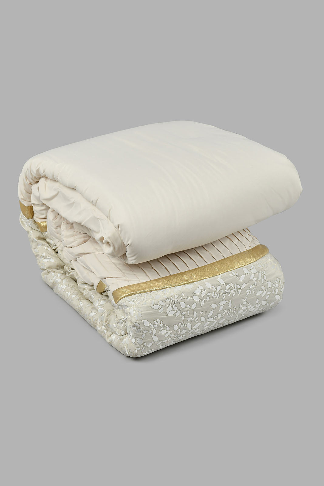 Redtag-Beige-Jacquard--7-Piece-Comforter-Set-
(King-Size)-Comforters-Home-Bedroom-