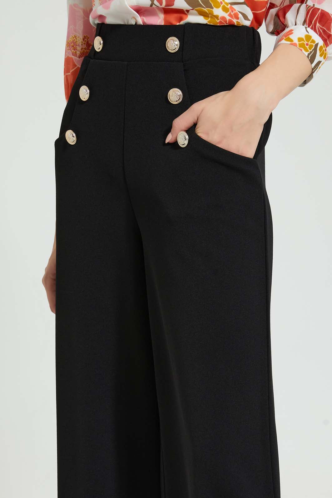 Redtag-Black-Wide-Leg-Pant-Leggings-Women's-
