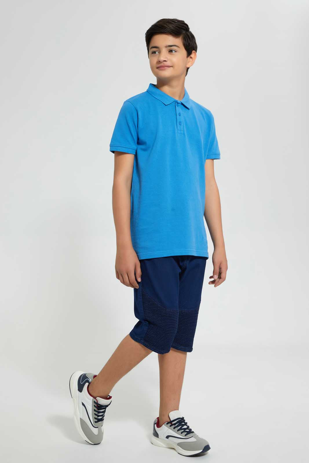 Redtag-Sky-Blue-Basic-Polo-Polo-Shirts-Senior-Boys-9 to 14 Years