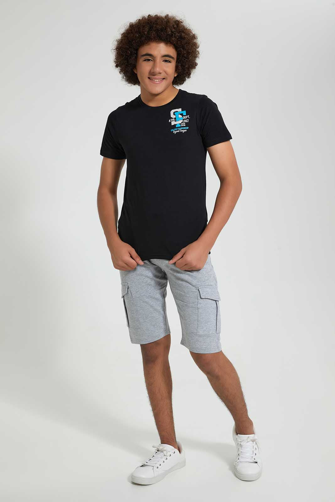 Redtag-Assorted-2-Pc-Pack-T-Shirt-Plain-Senior-Boys-9 to 14 Years