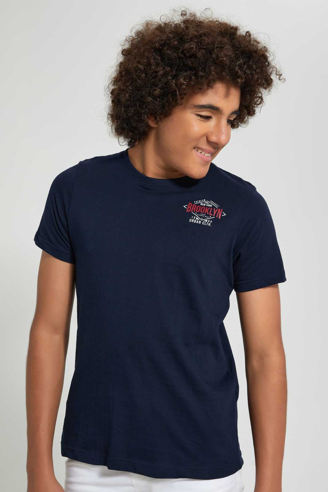 Redtag-Assorted-2-Pc-Pack-T-Shirt-Plain-Senior-Boys-9 to 14 Years