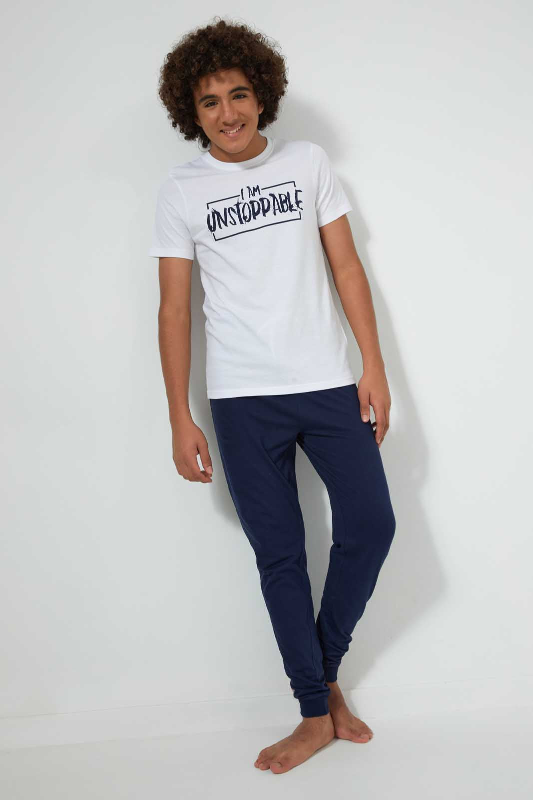 Redtag-Assorted-Basic-Night-Suit-Pyjama-Sets-Senior-Boys-9 to 14 Years