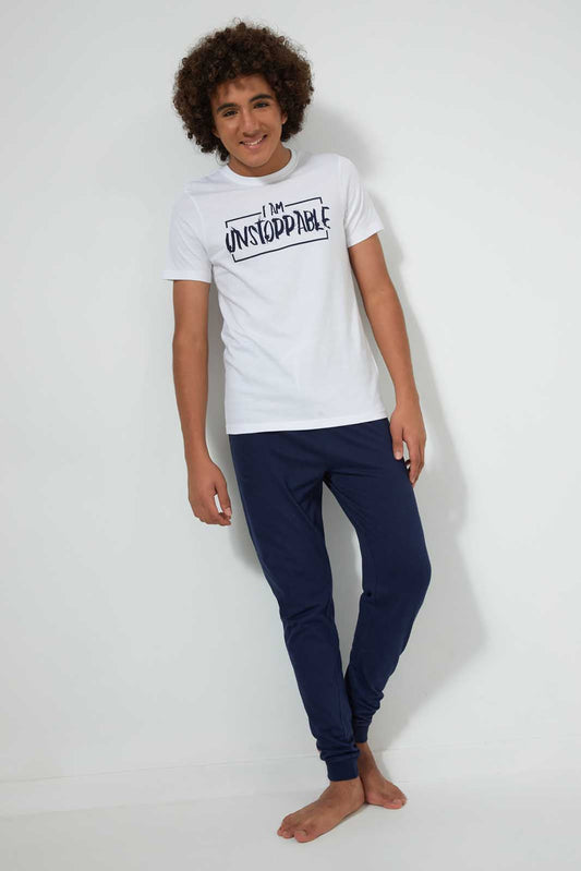 Redtag-Assorted-Basic-Night-Suit-Pyjama-Sets-Senior-Boys-9 to 14 Years