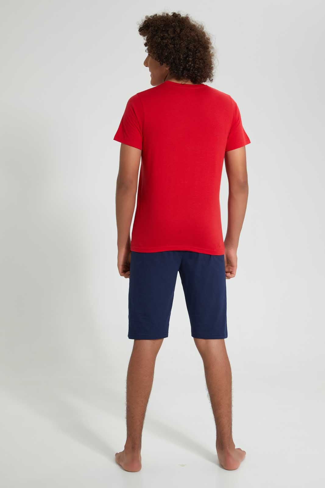 Redtag-Assorted-Basic-Night-Suit-Pyjama-Sets-Senior-Boys-9 to 14 Years