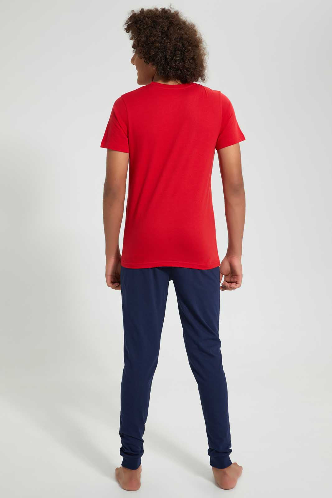 Redtag-Assorted-Basic-Night-Suit-Pyjama-Sets-Senior-Boys-9 to 14 Years