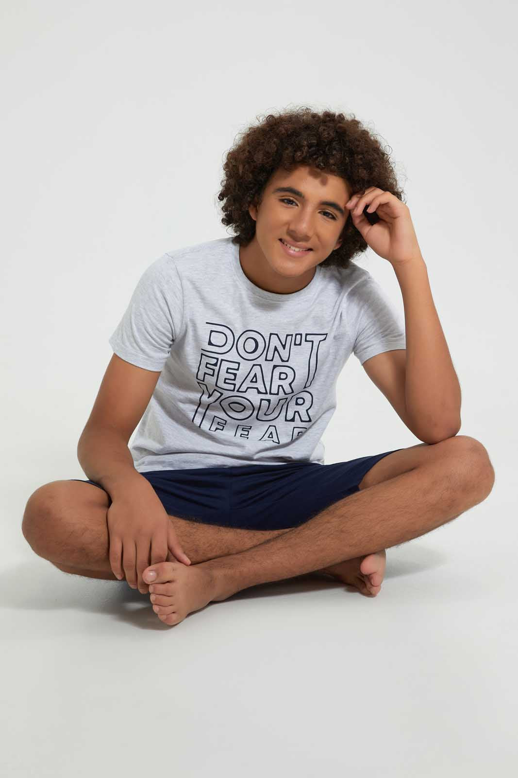 Redtag-Assorted-Basic-Night-Suit-Pyjama-Sets-Senior-Boys-9 to 14 Years