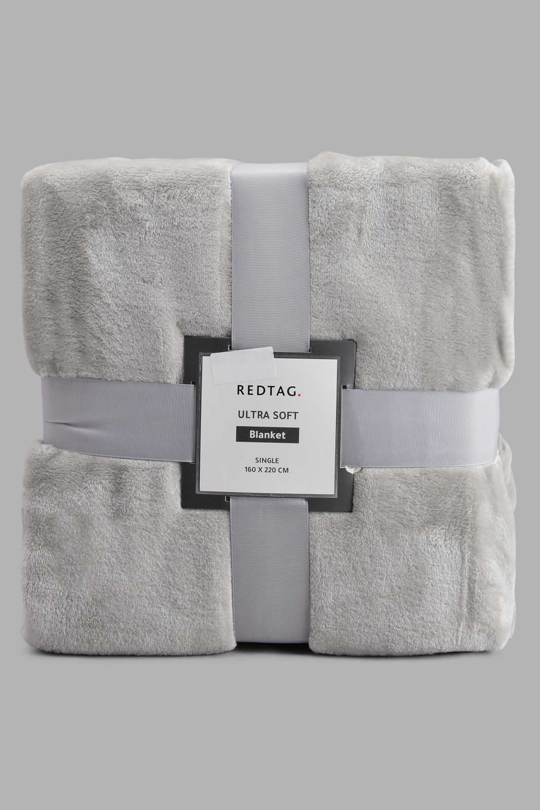 Grey Plain Ultra Soft Blanket (Single Size)