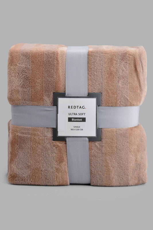 Beige Plain Ultra Soft Blanket (Single Size)