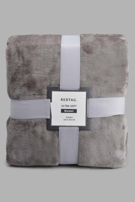 Grey Plain Ultra Soft Blanket (Double Size)