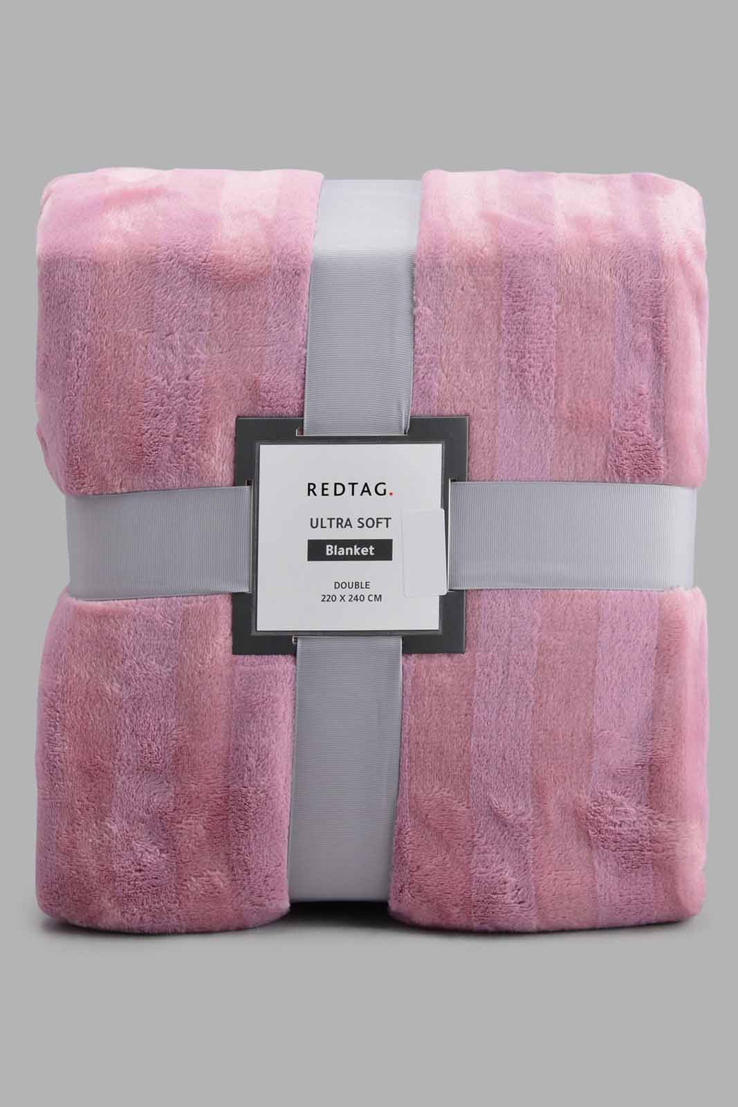 Pink Plain Ultra Soft Blanket (Double Size)