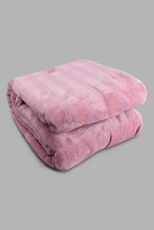 Pink Plain Ultra Soft Blanket (Double Size)