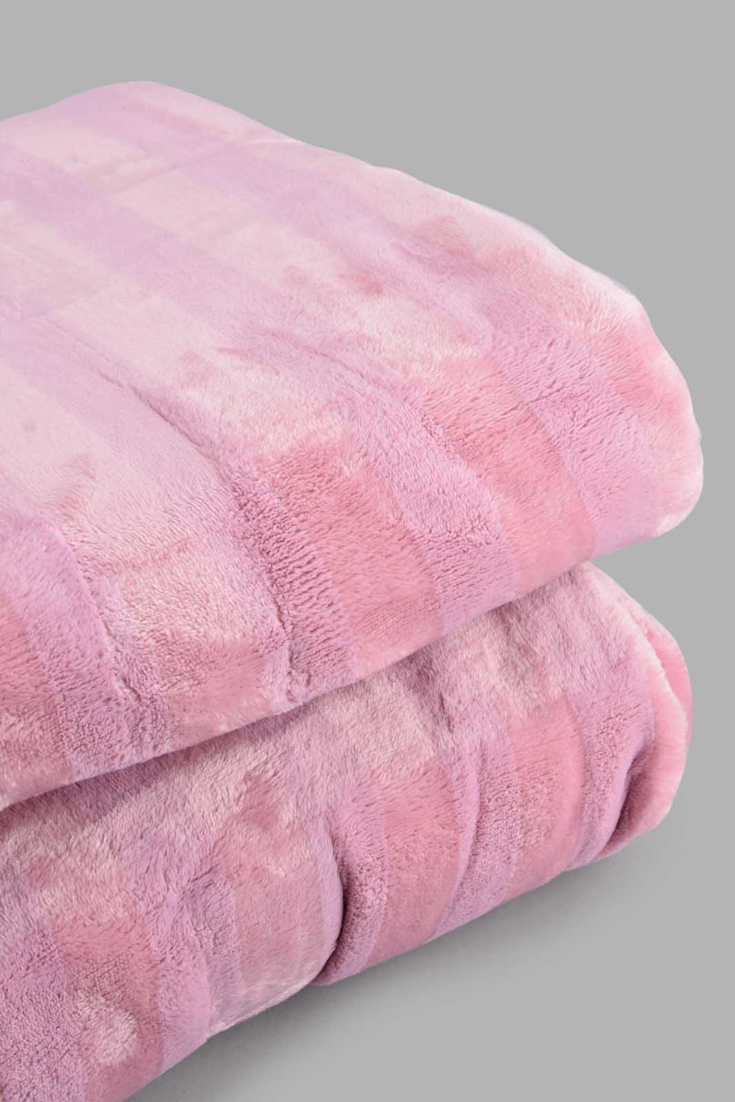 Pink Plain Ultra Soft Blanket (Double Size)