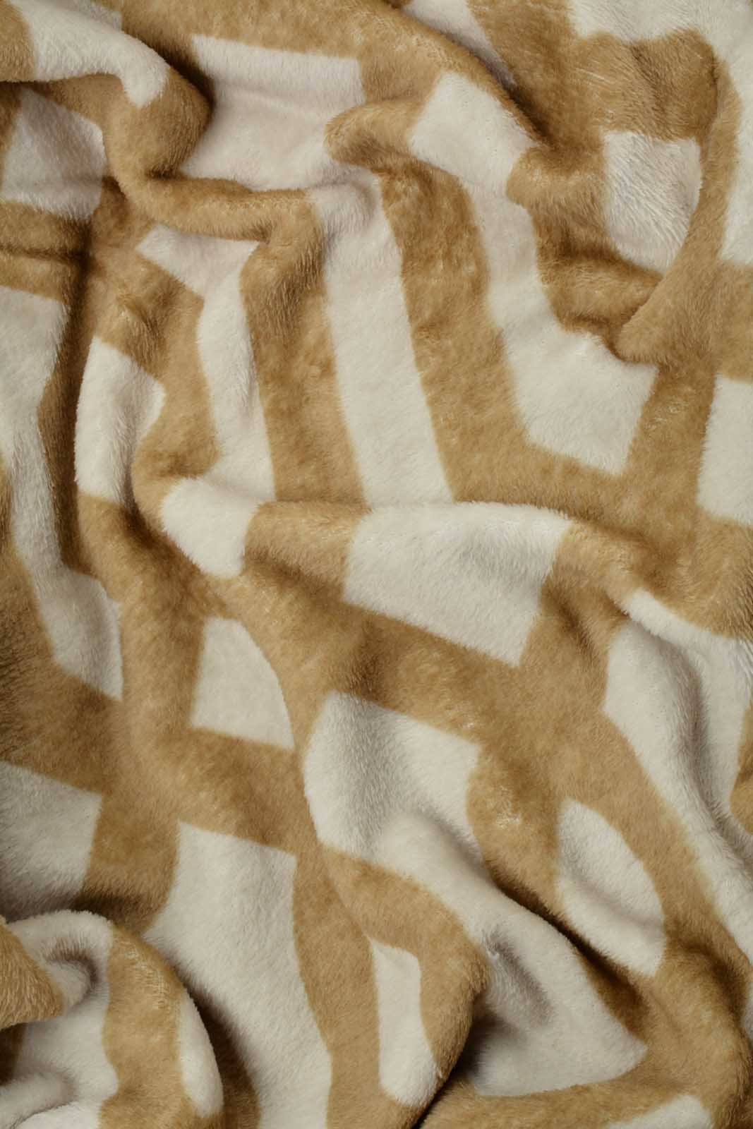 Redtag-Beige-Geometric-Print-Ultra-Soft-Blanket-(Double-Size)-Category:Blankets,-Colour:Beige,-Filter:Home-Bedroom,-HMW-BED-Blankets,-New-In,-New-In-HMW-BED,-Non-Sale,-S22C,-Section:Homewares-Home-Bedroom-