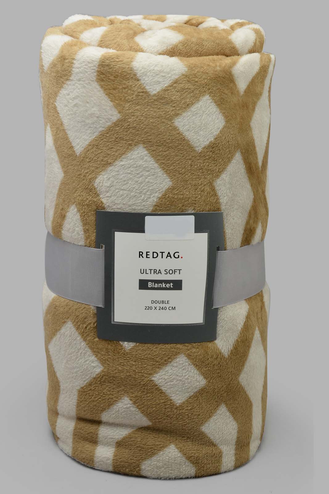Redtag-Beige-Geometric-Print-Ultra-Soft-Blanket-(Double-Size)-Category:Blankets,-Colour:Beige,-Filter:Home-Bedroom,-HMW-BED-Blankets,-New-In,-New-In-HMW-BED,-Non-Sale,-S22C,-Section:Homewares-Home-Bedroom-