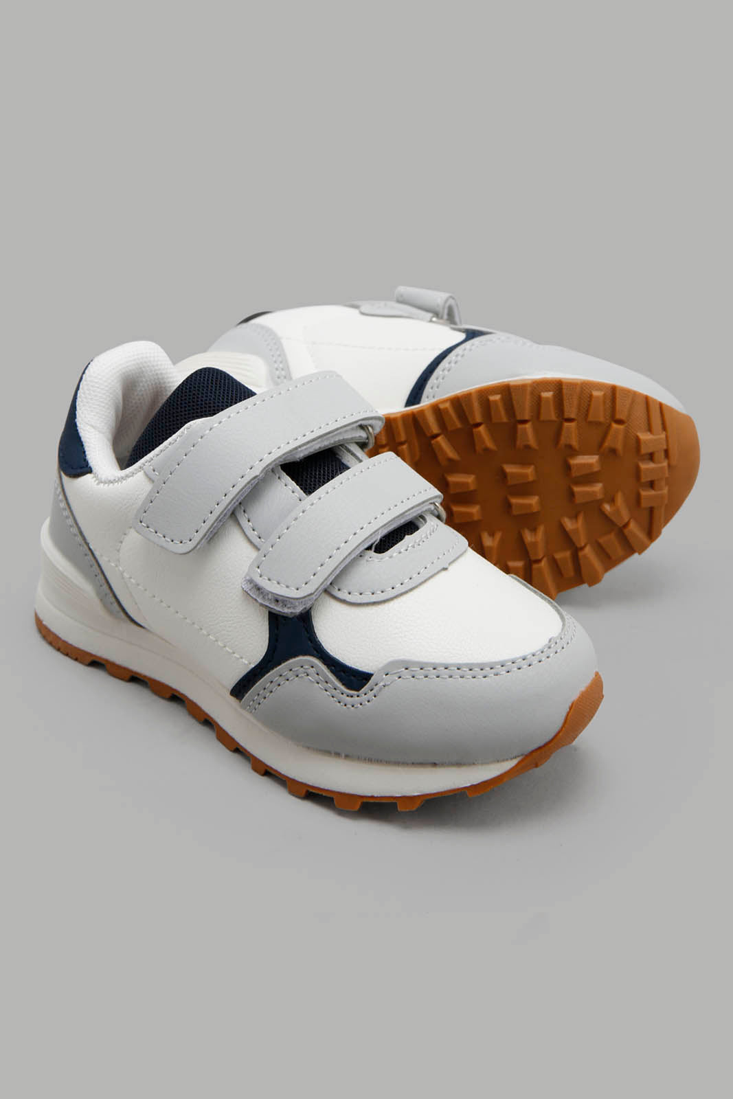 Redtag-White-Colour-Block-Sneaker--Boys-3 to 5 Years