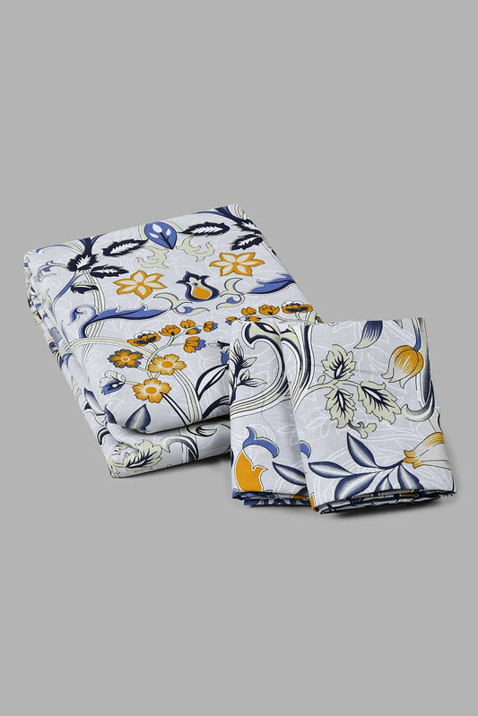 Redtag-Blue-Floral-Print-Reversible-3-Piece-Duvet-Cover-Set-(Double-Size)-Duvet-Covers-Home-Bedroom-