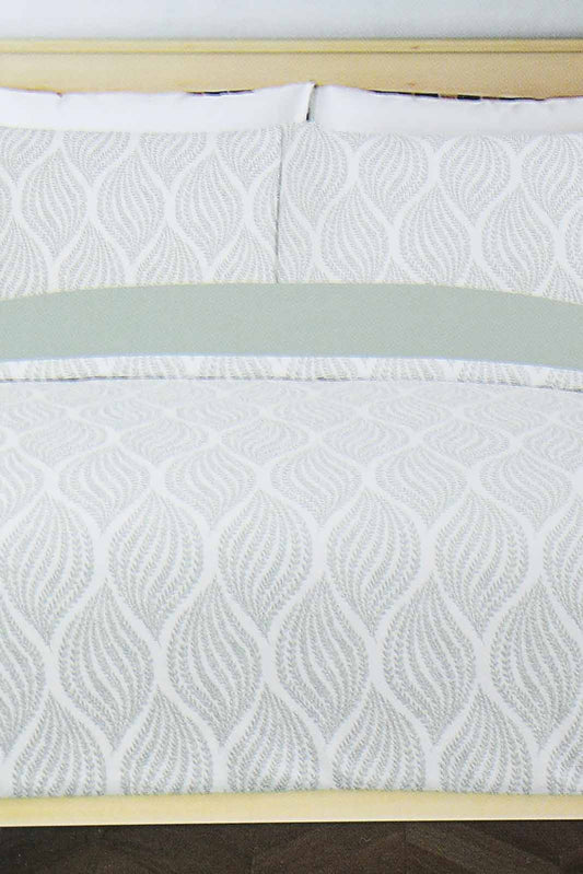 Redtag-Teal-Leaf-Print-Reversible-3-Piece-Duvet-Cover-Set-
(King-Size)-Duvet-Covers-Home-Bedroom-
