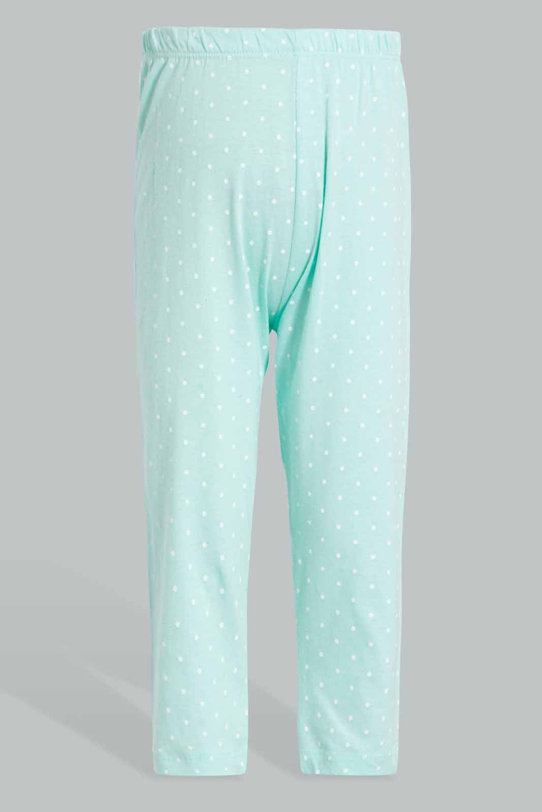 Redtag-Mint-Smile-Printed-Polka-Dot-Pyjama-Set-Pyjama-Sets-Infant-Girls-3 to 24 Months