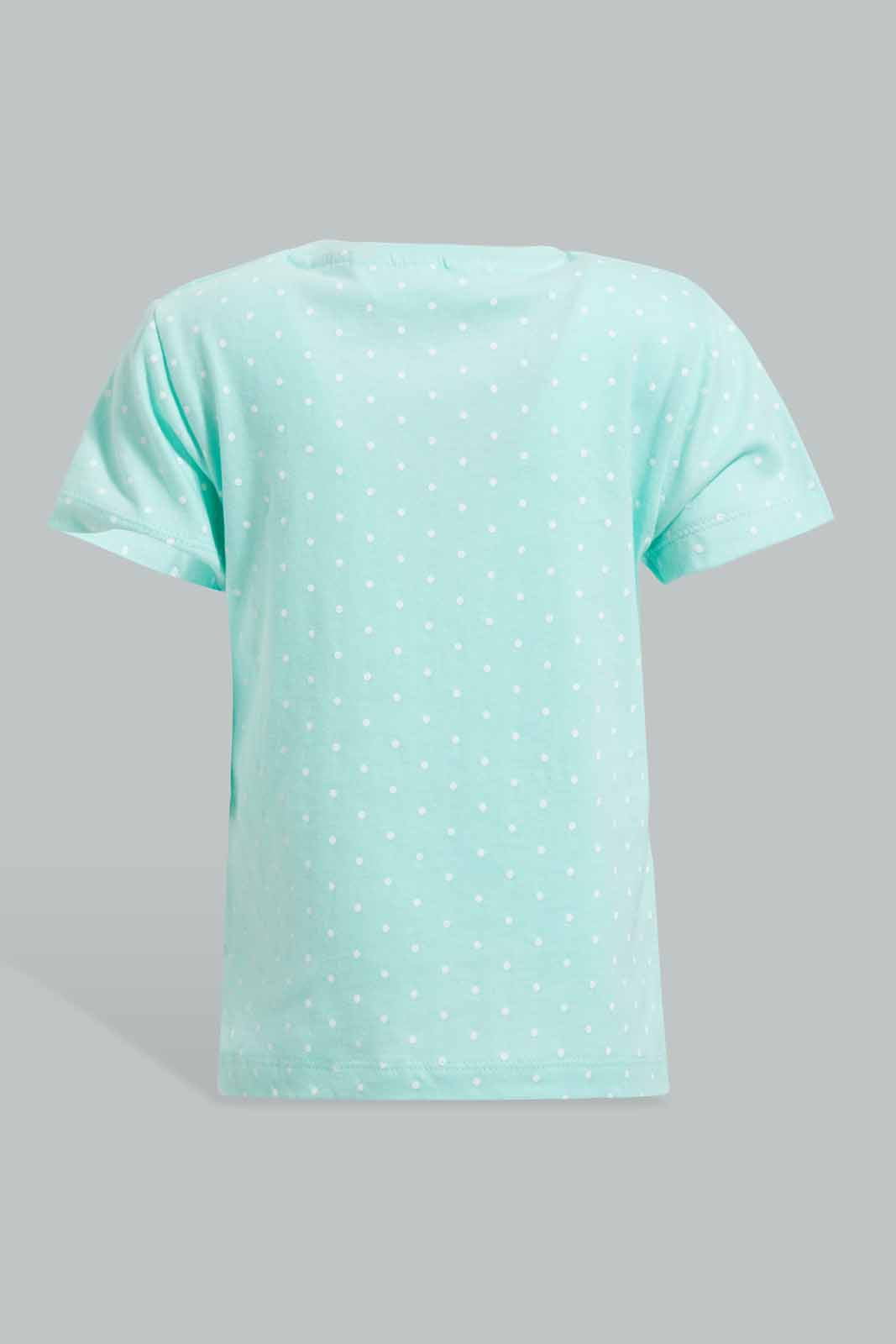 Redtag-Mint-Smile-Printed-Polka-Dot-Pyjama-Set-Pyjama-Sets-Infant-Girls-3 to 24 Months
