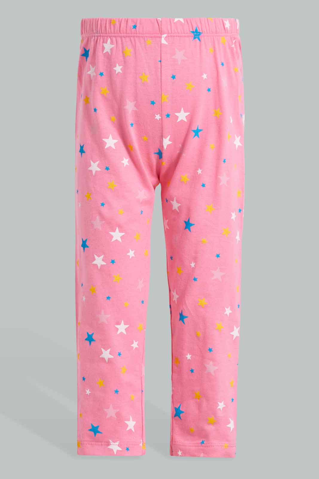 Redtag-Fuchsia-Rainbow-Print-Pyjama-Set-Pyjama-Sets-Infant-Girls-3 to 24 Months