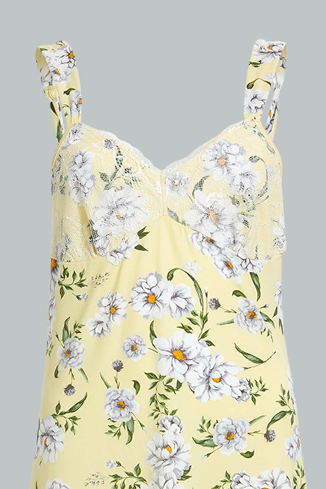 Redtag-Pale-Yellow-Floral-Printed-Chemise-Colour:Yellow,-Filter:Women's-Clothing,-New-In,-New-In-Women,-Non-Sale,-S22A,-Section:Women,-Women-Chemises-Women's-