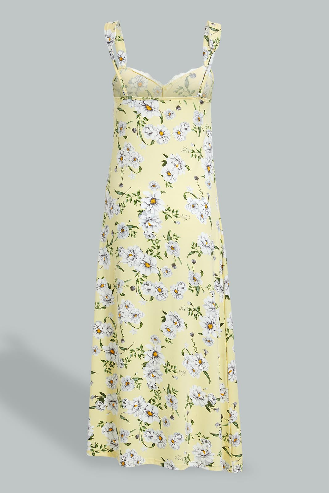 Redtag-Pale-Yellow-Floral-Printed-Chemise-Colour:Yellow,-Filter:Women's-Clothing,-New-In,-New-In-Women,-Non-Sale,-S22A,-Section:Women,-Women-Chemises-Women's-