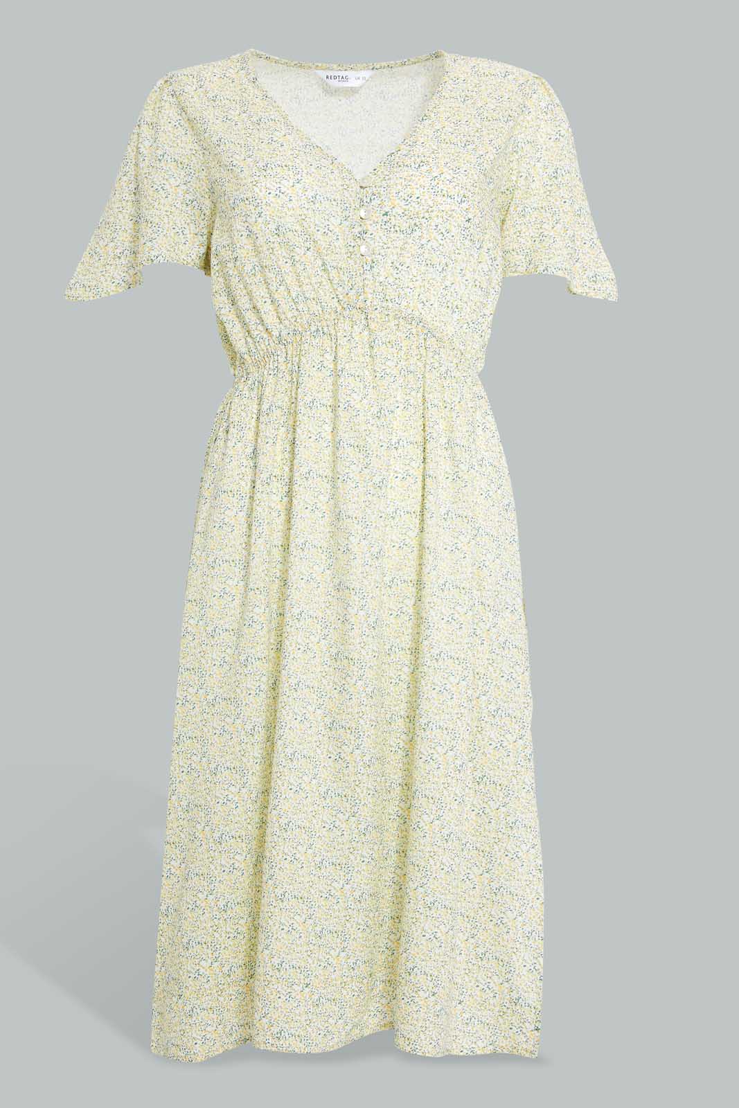 Redtag-Yellow-Floral-Printed-Nightgown-Nightgowns-Women's-