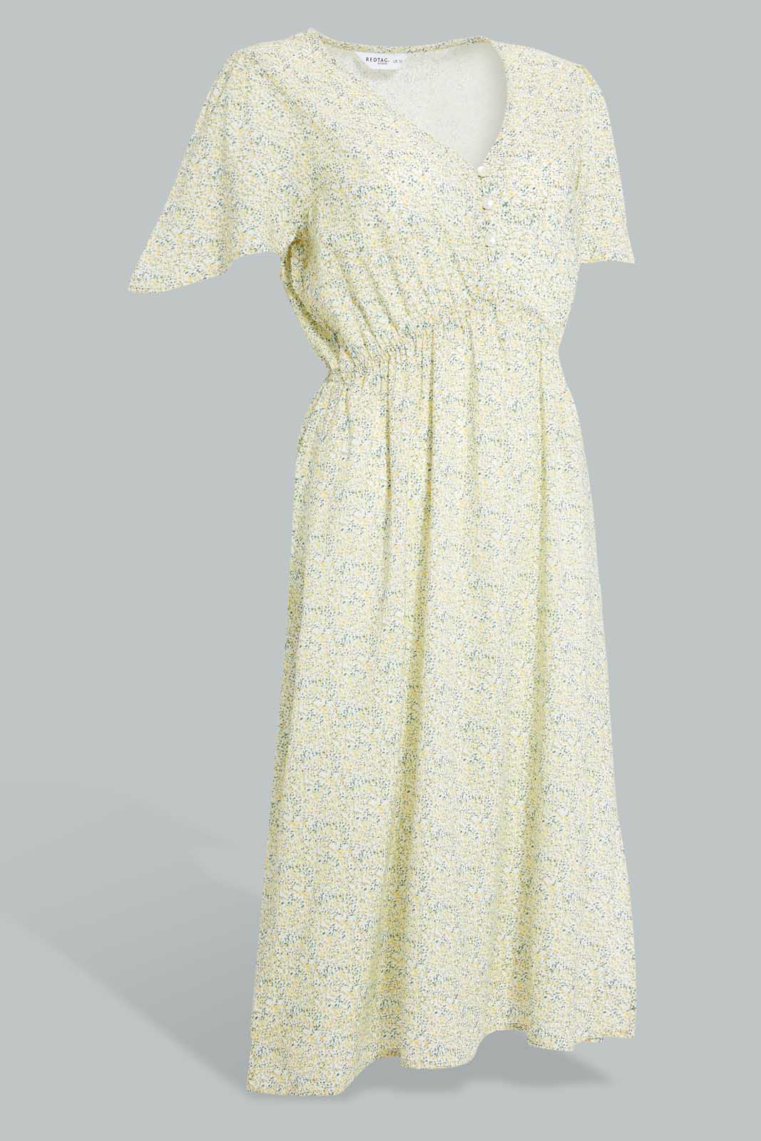 Redtag-Yellow-Floral-Printed-Nightgown-Nightgowns-Women's-