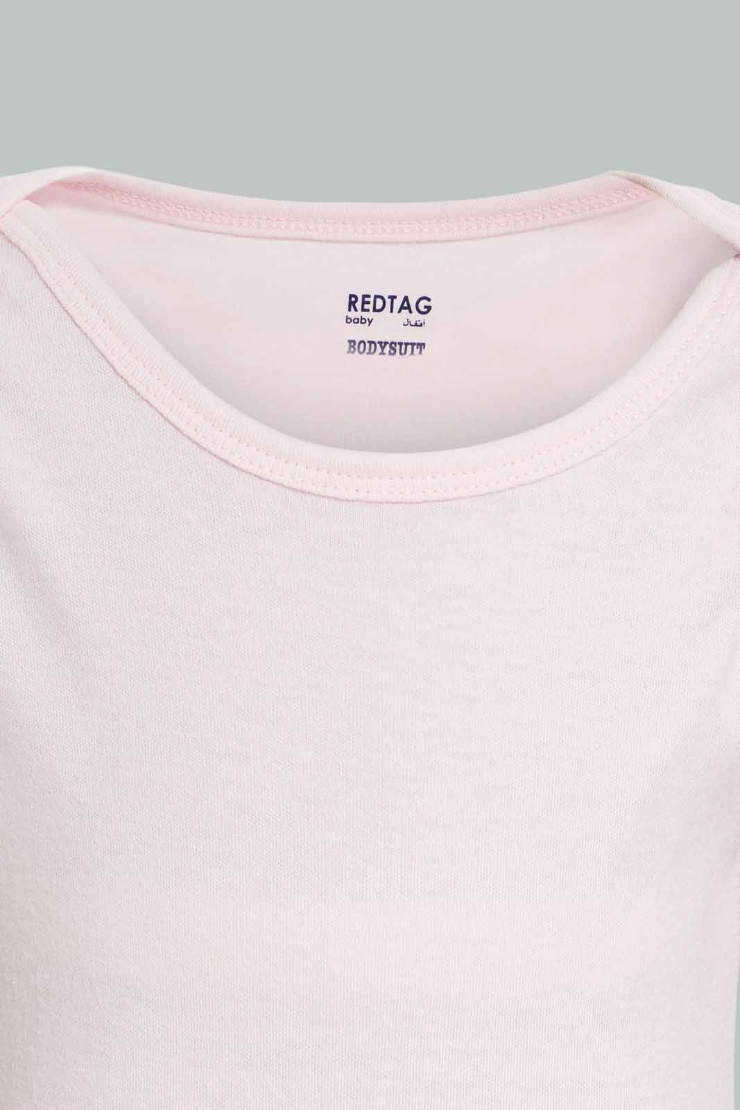 Redtag-Pink-And-White-Combo-3-Pack-Body-Suit-Category:Bodysuits,-Colour:Pink,-Deals:4-For-90,-Deals:New-In,-Filter:Baby-(0-to-12-Mths),-NBG-Bodysuits,-New-In-NBG-APL,-PPE,-S22C,-Section:Kidswear-Baby-0 to 12 Months