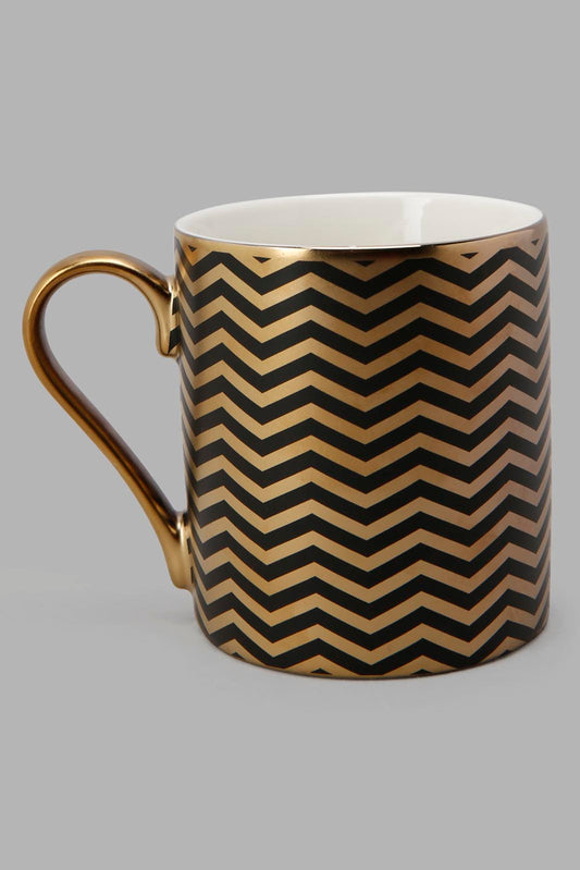 Redtag-Black-Geometric-Mug-Category:Cups-&-Mugs,-Colour:Black,-Deals:New-In,-Filter:Home-Dining,-HMW-DIN-Crockery,-New-In-HMW-DIN,-Section:Homewares,-W22O-Home-Dining-
