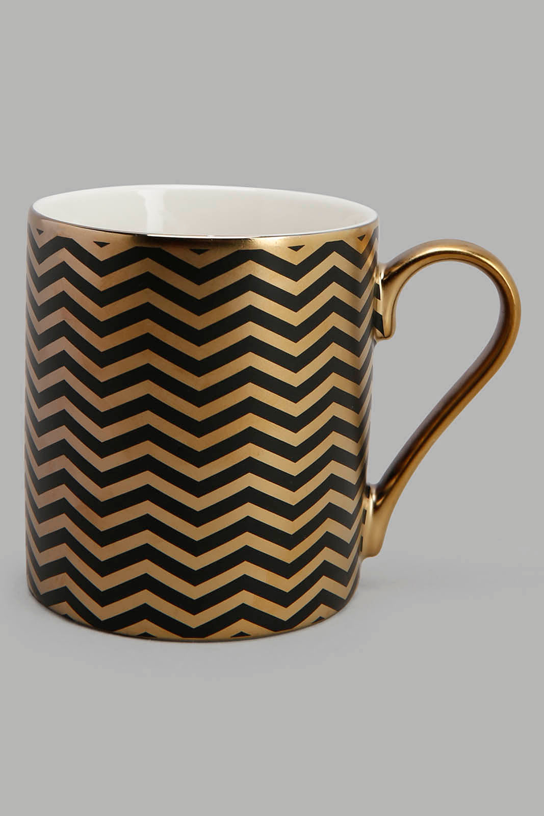Redtag-Black-Geometric-Mug-Category:Cups-&-Mugs,-Colour:Black,-Deals:New-In,-Filter:Home-Dining,-HMW-DIN-Crockery,-New-In-HMW-DIN,-Section:Homewares,-W22O-Home-Dining-