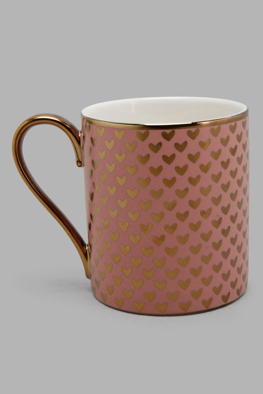 Redtag-Pink-Geometric-Mug-Category:Cups-&-Mugs,-Colour:Pink,-Deals:New-In,-Filter:Home-Dining,-HMW-DIN-Crockery,-New-In-HMW-DIN,-Non-Sale,-Section:Homewares,-W22O-Home-Dining-