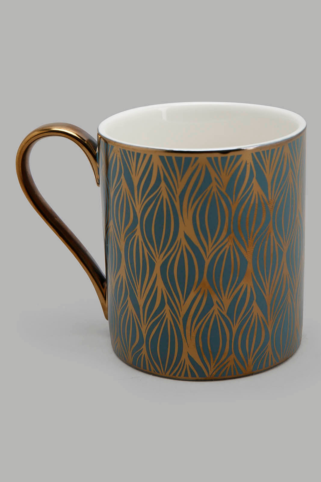 Redtag-Blue-Geometric-Mug-Category:Cups-&-Mugs,-Colour:Blue,-Deals:New-In,-Filter:Home-Dining,-HMW-DIN-Crockery,-New-In-HMW-DIN,-Section:Homewares,-W22O-Home-Dining-