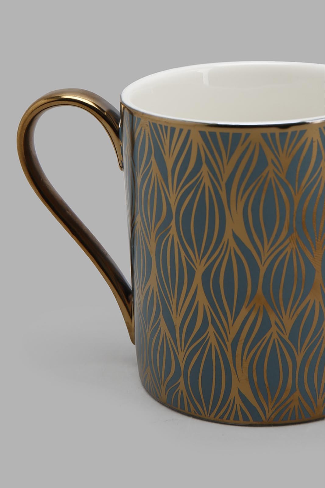 Redtag-Blue-Geometric-Mug-Category:Cups-&-Mugs,-Colour:Blue,-Deals:New-In,-Filter:Home-Dining,-HMW-DIN-Crockery,-New-In-HMW-DIN,-Section:Homewares,-W22O-Home-Dining-