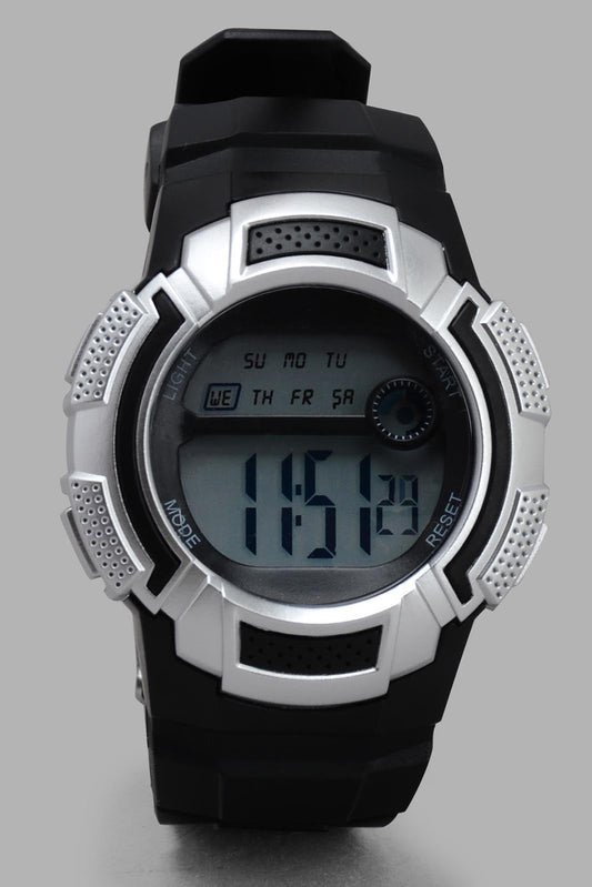 Redtag-Black-Multi-Functional-Digital-Watch-BOY-Watches,-Category:Watches,-Colour:Black,-Deals:Sale,-Filter:Boys-Accessories,-New-In,-New-In-BOY-ACC,-Non-Sale,-S22C,-Sale-BOY-ACC,-Section:Boys-(0-to-14Yrs)-Boys-